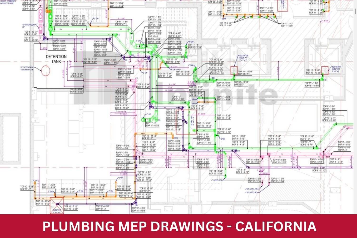 Plumbing MEP Drawings California