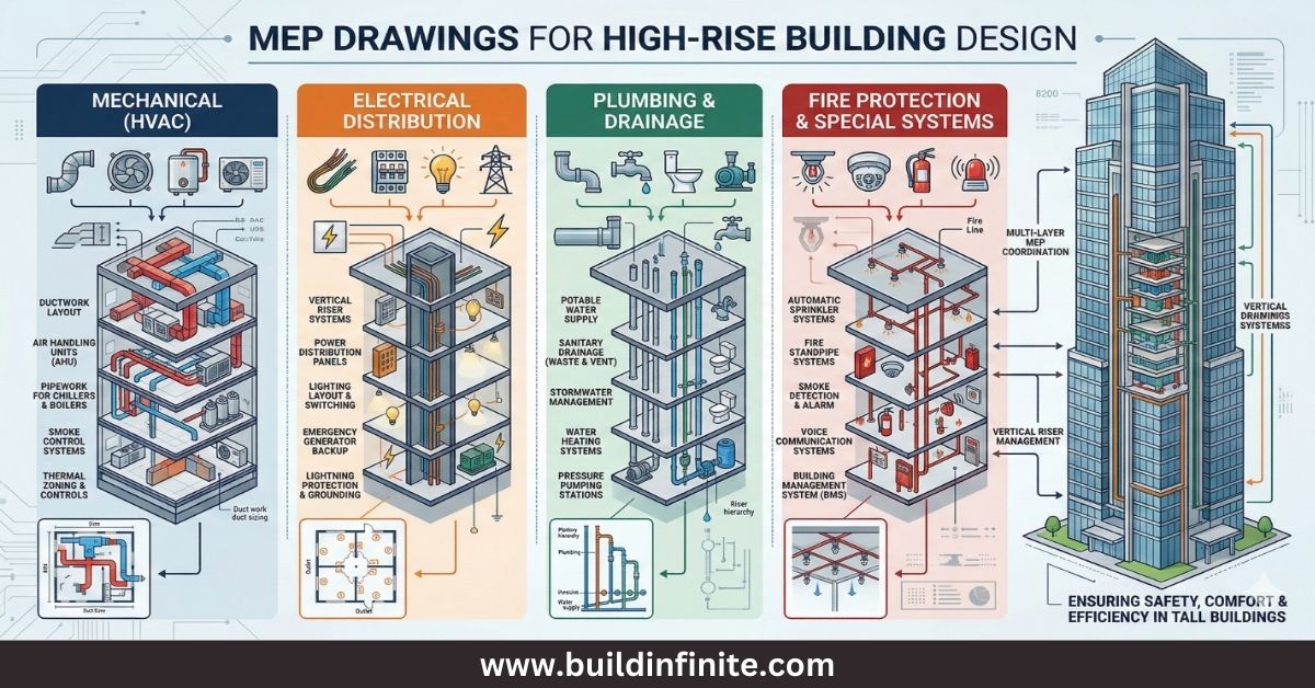 MEP Drawings for High-Rise Buildings